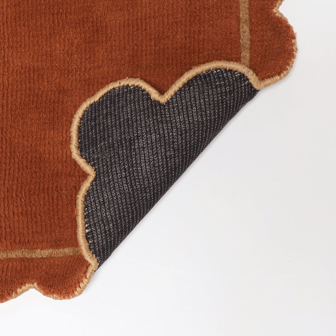 Scallop ラグ - Brown -