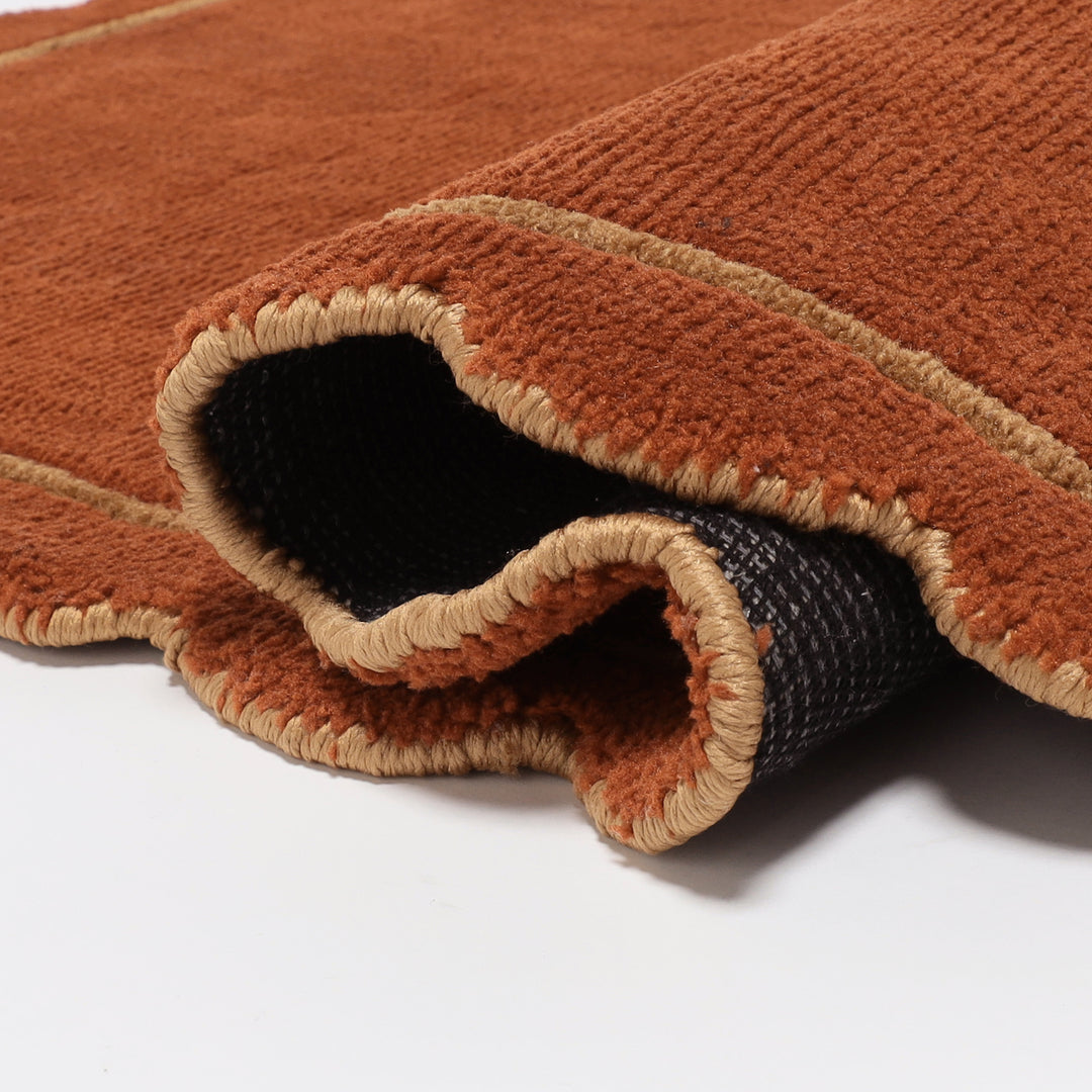 Scallop ラグ - Brown -