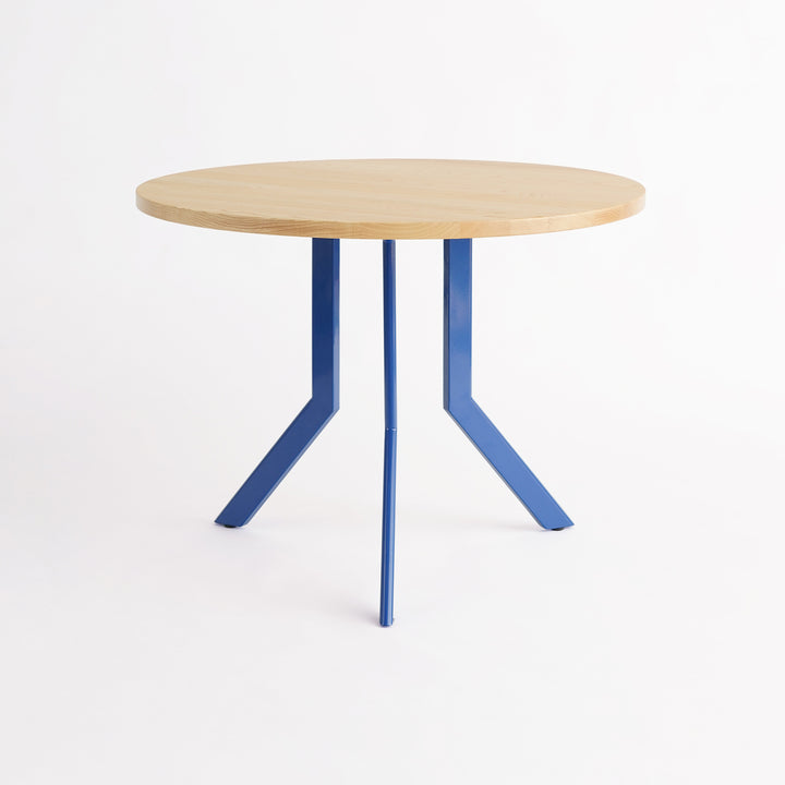 品質が Large-RoundTable-Natural-Blue- テーブル・机