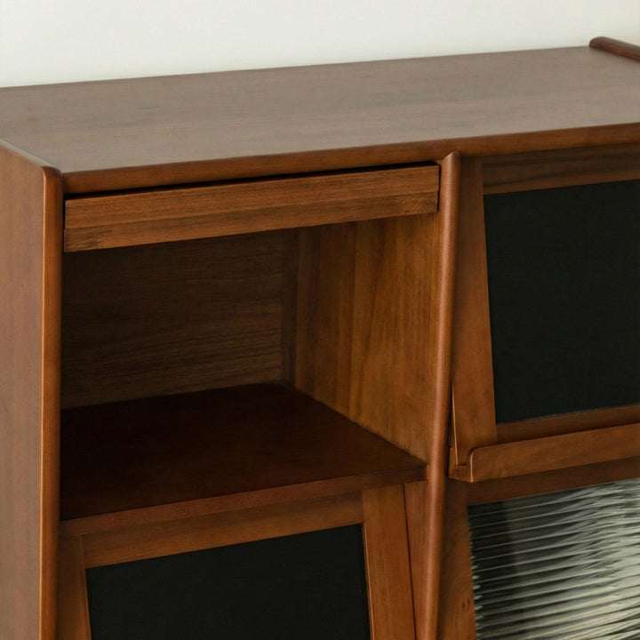 Natural Wood Side Cabinet