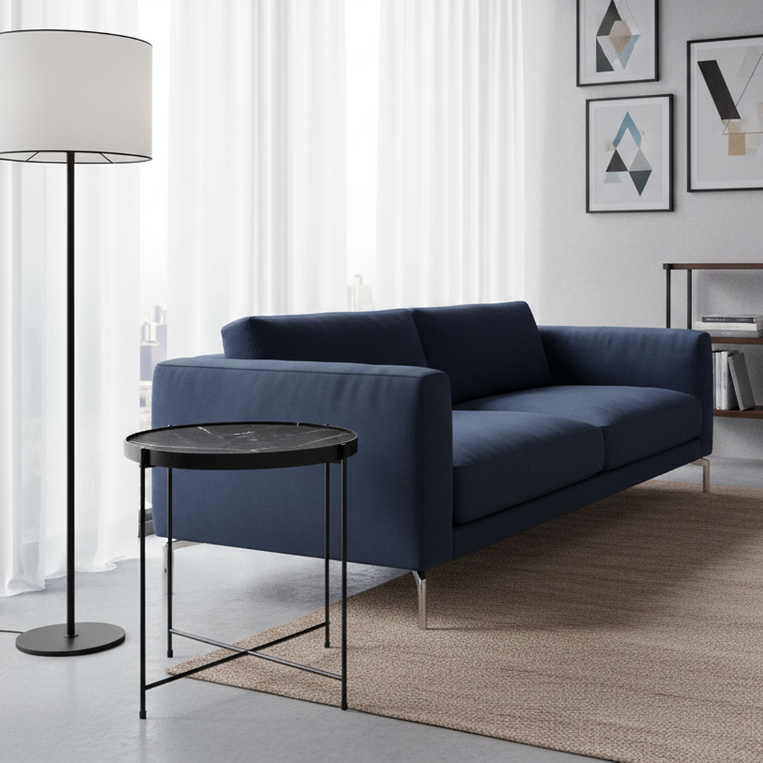 Black Marble Side Table
