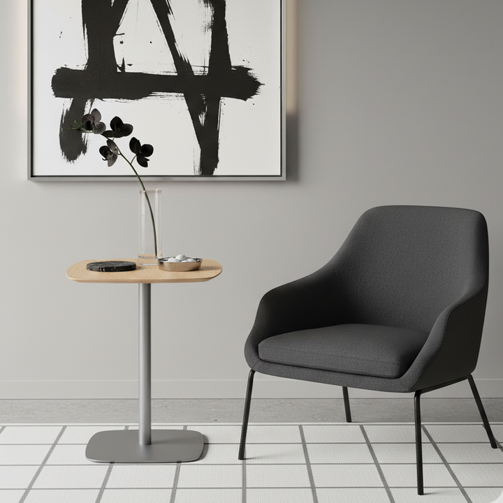 Steel-Leg Side Table