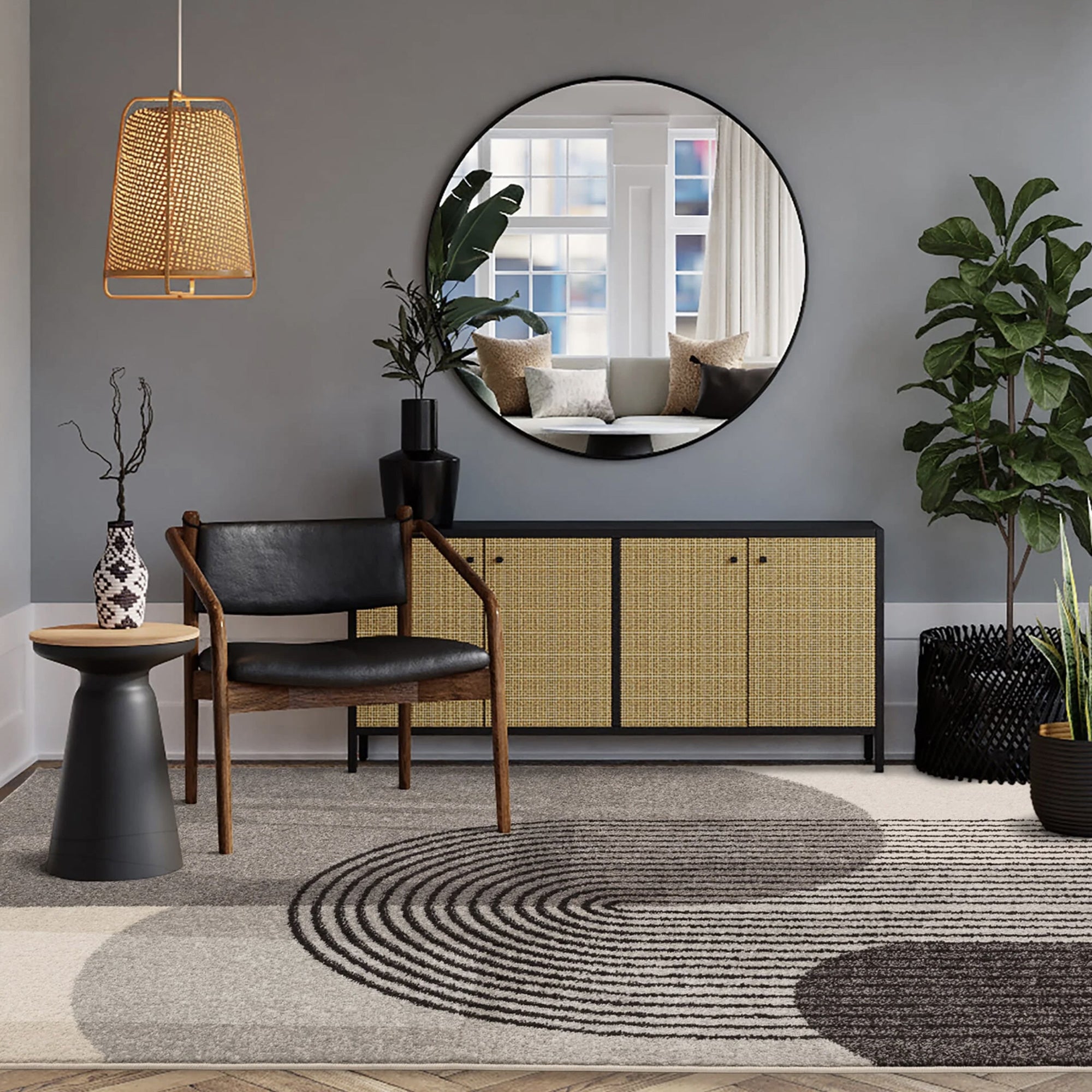 【Ryo758】Monika RagMat 240×170 グレー Amazon.com: HOMFINE Washable Modern Area Rug - Geometric