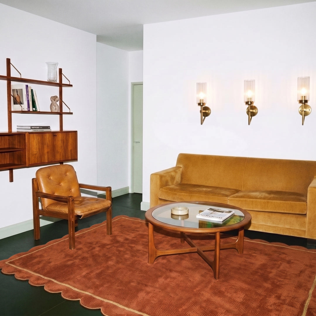 Scallop ラグ - Brown -