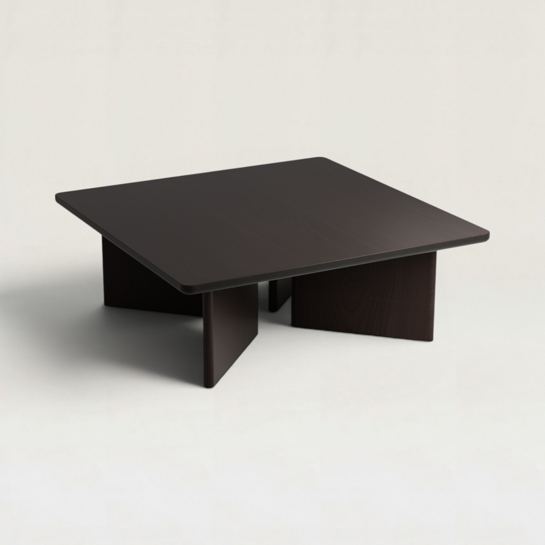 シンプルな 木製スクエアローテーブル