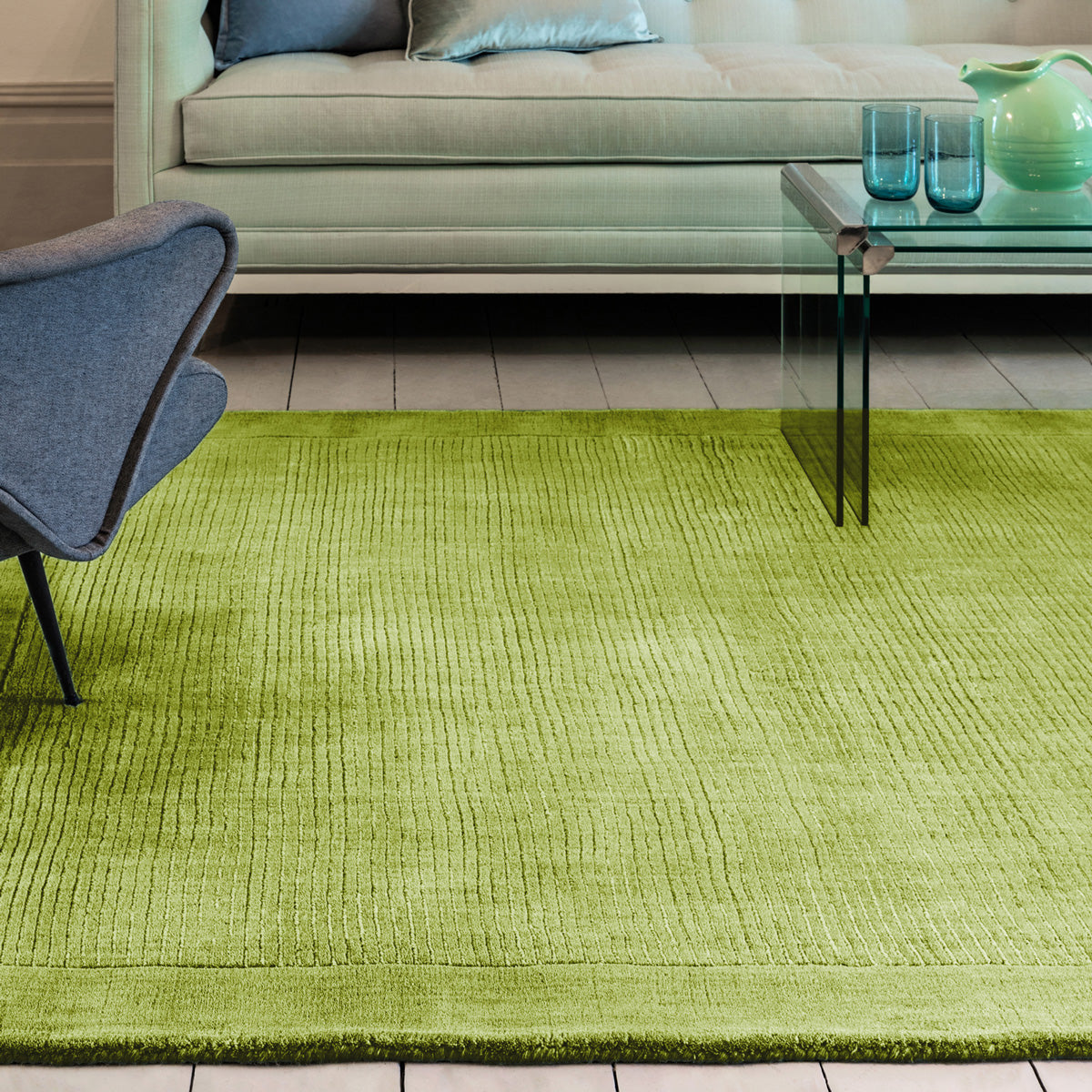 【新品】MAISONSTRAYSHEEP RUG GREEN ラグ STRAYSHEEP RUG GREEN