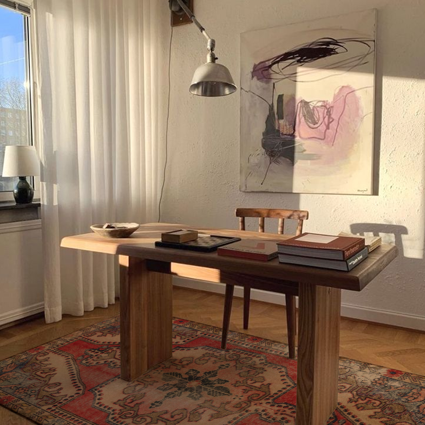 ヴィンデージ　ラグ　202×113cm ヴィンデージ ラグ 202×113cm ヴィンテージ風ラグ【試作品】 ウール100